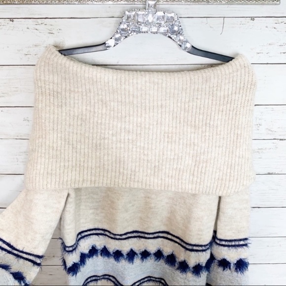 Caslon Fair Isle Off Shoulder Knit Sweater - Picture 6 of 11